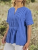 Casual V Neck Cotton-Blend Causal Tops