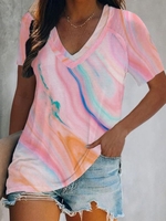Casual V Neck Loose T-Shirts