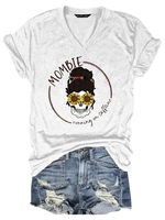 Casual V Neck Short Sleeve T-Shirts - Noracora