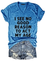 Casual V Neck T-Shirts - Noracora