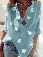 Casual V Neck Tunic Tops
