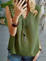 Chiffon Sleeveless Tanks & Camis - Noracora