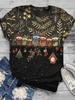 Christmas Snowman Cotton-Blend Crew Neck Casual Sweatshirts &pullover - Noracora