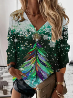 Christmas Snowman Cotton Tunic Tops - Noracora