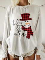 Christmas Snowman Party Tops - Noracora