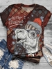 Christmas Snowman Short Sleeve Sweatshirts &pullover - Noracora