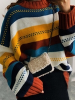 Cocoon Ombre/tie-Dye Long Sleeve Holiday Sweaters - Noracora