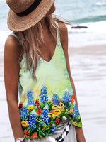 Cold Shoulder Cotton Tanks & Camis - Noracora