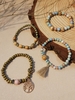 Color Block Boho All Season Party Multilayer Bracelet Wooden Wooden Bracelets for Women