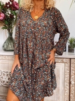 Cotton-Blend Casual Causal Dresses