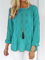 Cotton-Blend Casual Tops