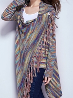 Cotton-Blend Holiday Abstract Cardigans - Noracora