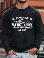 Cotton-Blend Letter Men-Hoodies - Noracora