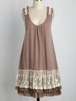 Cotton-Blend Sleeveless Vintage Auto-Clearance - Noracora