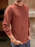 Cotton-Blend Solid Men-Shirts - Noracora