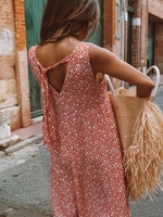 Cotton Sleeveless Floral Causal Dresses
