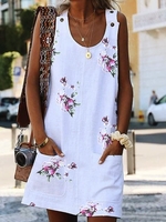 Crew Neck Casual Causal Dresses