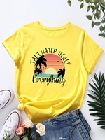 Crew Neck Casual Cotton T-Shirts - Noracora