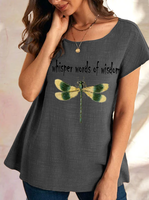 Crew Neck Casual Short Sleeve T-Shirts - Noracora