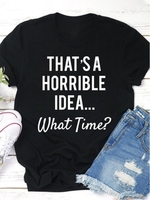 Crew Neck Casual Short Sleeve T-Shirts - Noracora