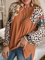 Crew Neck Casual Tunic Sweatshirts &pullover - Noracora