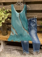 Crew Neck Cotton-Blend Floral Casual Tanks & Camis - Noracora