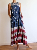 Crew Neck Cotton Casual Maxi - Noracora