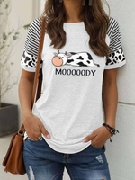 Crew Neck Cotton Casual Short Sleeve T-Shirts - Noracora