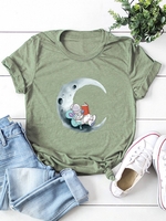 Crew Neck Cotton T-Shirts - Noracora