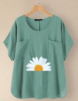 Crew Neck Cotton T-Shirts - Noracora