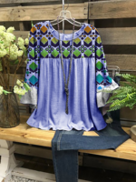 Crew Neck Long Sleeve Boho Cotton-Blend T-Shirts - Noracora