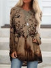 Crew Neck Long Sleeve Boho Cotton Tunic Sweatshirts &pullover - Noracora