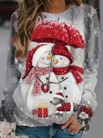 Crew Neck Loosen Hoodies & Tunic Sweatshirts - Noracora