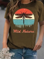 Crew Neck Shift Holiday T-Shirts - Noracora