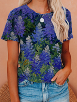 Crew Neck Shift Statement T-Shirts - Noracora