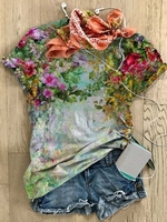 Crew Neck Short Sleeve Printed T-Shirts - Noracora