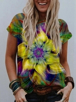 Crew Neck Short Sleeve Shift T-Shirts - Noracora