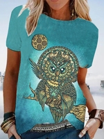 Crew Neck Short Sleeve Shift T-Shirts - Noracora