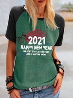 Crew Neck Short Sleeve T-Shirts - Noracora