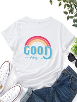 Crew Neck Short Sleeve T-Shirts - Noracora