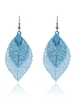 Fashion Double Leaf Pendant Drop Earrings Simple Retro Alloy Leaf Earrings