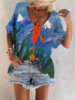 Floral Boho Short Sleeve T-Shirts - Noracora