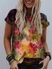 Floral Casual T-Shirts - Noracora