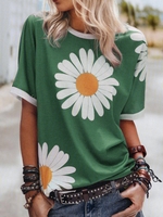 Floral Casual T-Shirts - Noracora