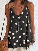 Floral Holiday Sleeveless Tanks & Camis - Noracora