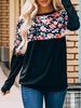 Floral Long Sleeve Casual Floral-Print Blouses&shirts - Noracora