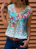 Floral-Print Sleeveless Polka Dots Tanks & Camis - Noracora