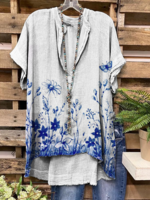 Floral Shift Boho T-Shirts - Noracora