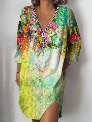 Floral Shift Cotton-Blend Boho
Shorts - Noracora