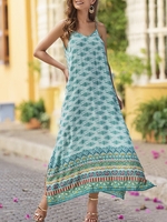 Floral Spaghetti-Strap Cotton Dresses